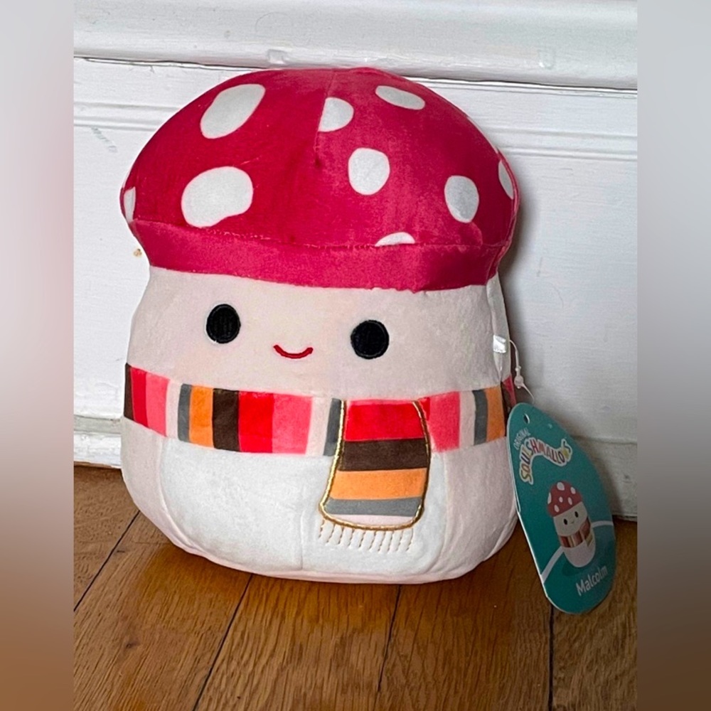 Malcom the Mushroom harvest Squishmallow with scarf